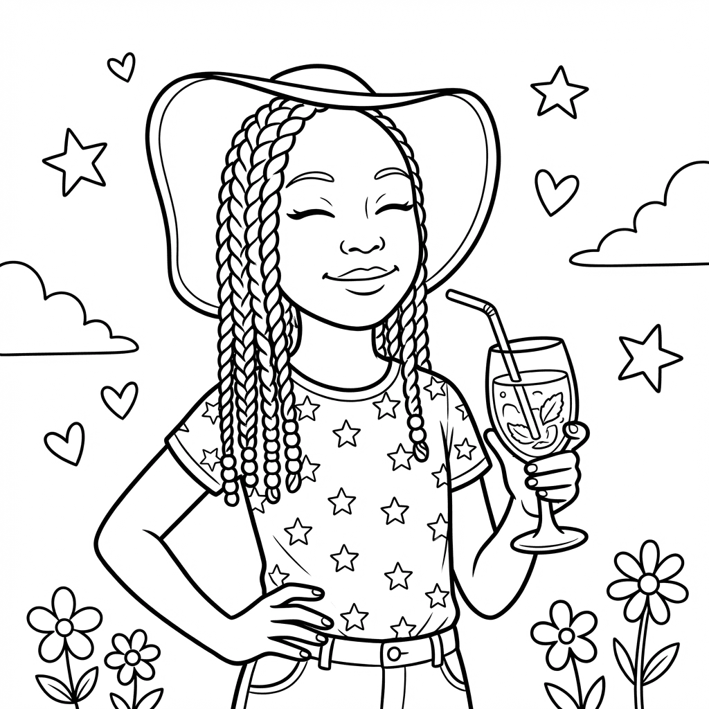 Adventure coloring page sample